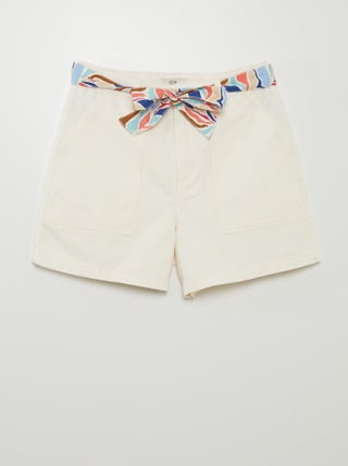Short en twill avec ceinture colorée 'JDY'