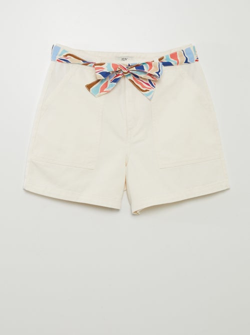 Short en twill avec ceinture colorée 'JDY' - Kiabi