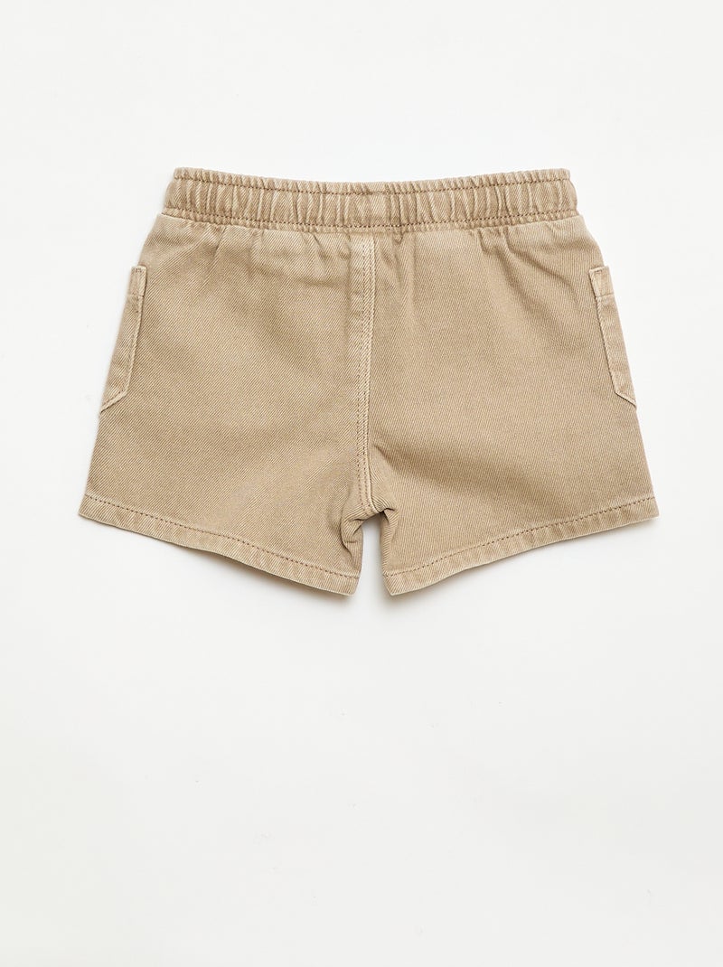 Short en twill avec poches plaquées Beige - Kiabi