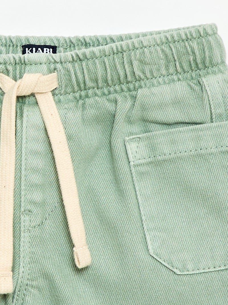 Short en twill avec poches plaquées Vert - Kiabi