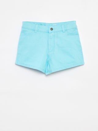 Short en twill avec taille ajustable