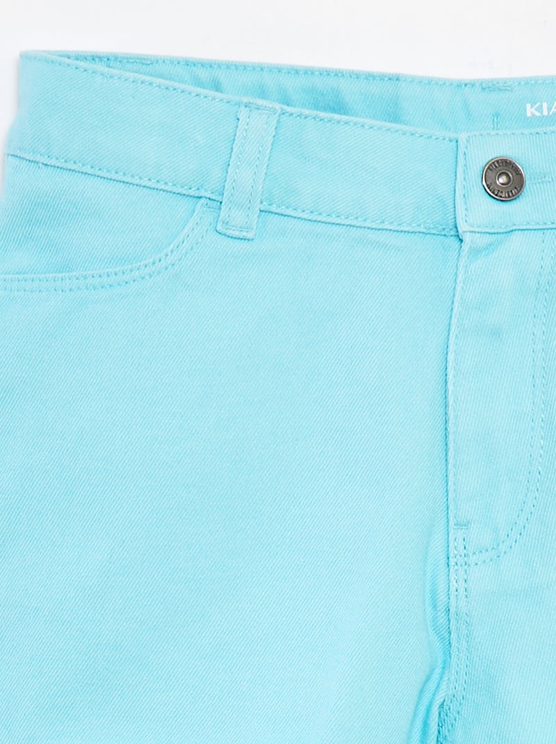 Short en twill avec taille ajustable Bleu - Kiabi