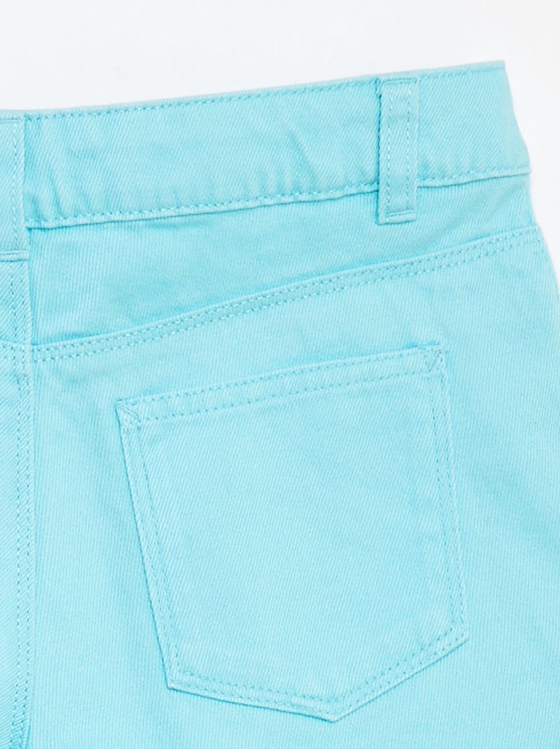Short en twill avec taille ajustable Bleu - Kiabi