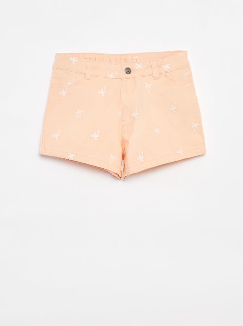 Short en twill avec taille ajustable - Kiabi
