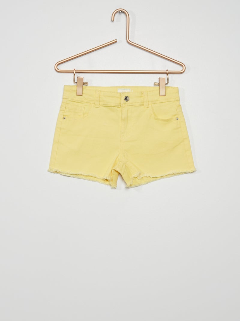 Short en twill jaune - Kiabi