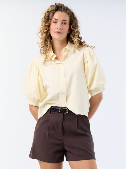 Short en twill uni à 2 poches - Kiabi