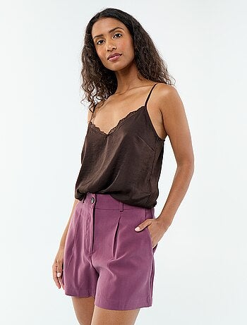 Short en twill uni à 2 poches