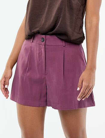 Short en twill uni à 2 poches