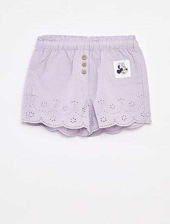 Short en voile de coton avec broderie anglaise 'Disney'