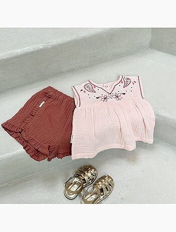 Short enfant en gaze de coton Arizona