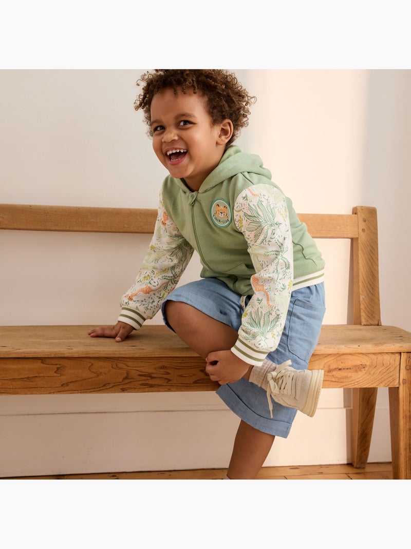 Short enfant en toile de coton Kanha Bleu - Kiabi