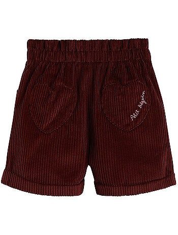 Short enfant en velours côtelé aimée