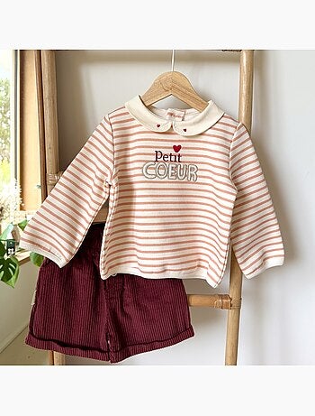 Short enfant en velours côtelé aimée