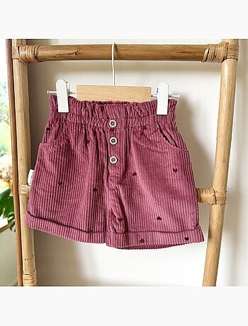 Short enfant en velours côtelé aimée