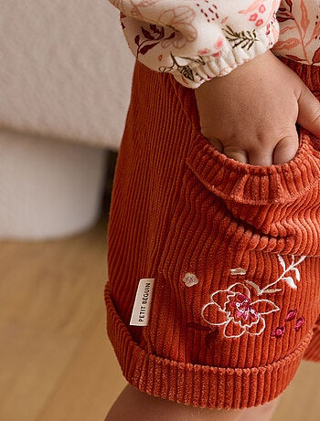 Short enfant en velours côtelé manouk