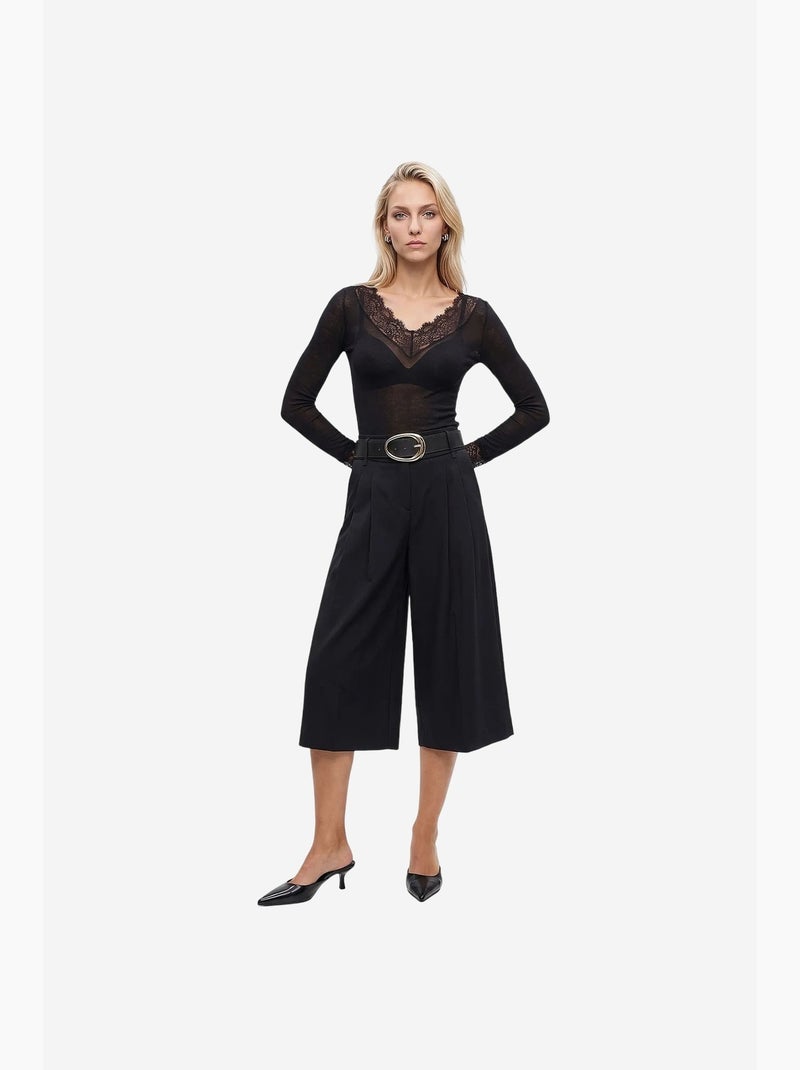 Short femme à coupe droite dilvin Noir - Kiabi