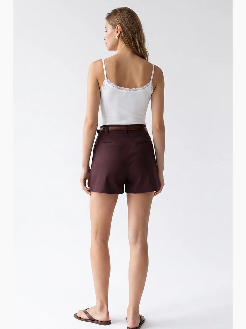 Short femme mixray Rouge bordeaux - Kiabi