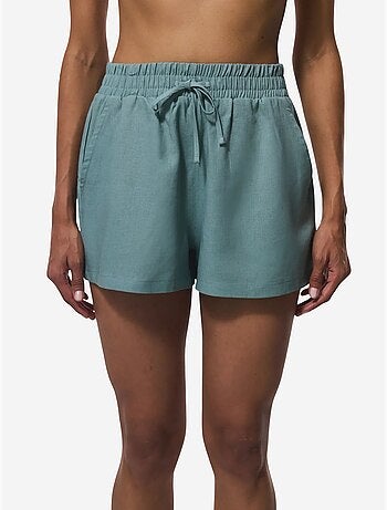 Short femme taille élastique, taille mi-haute penti