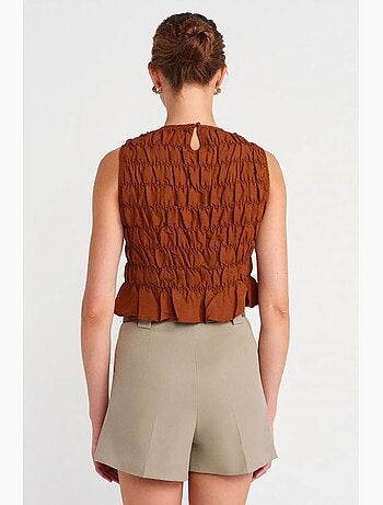 Short femme taille haute avec ceinture dilvin