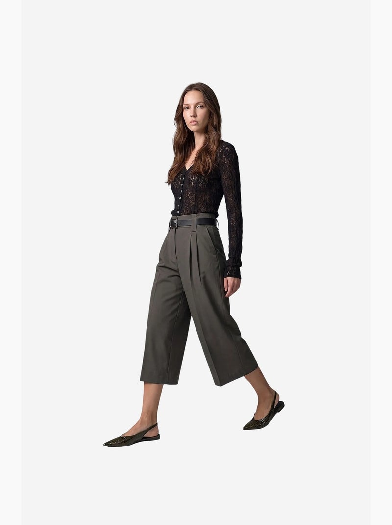 Short femme tailleur dilvin Kaki - Kiabi