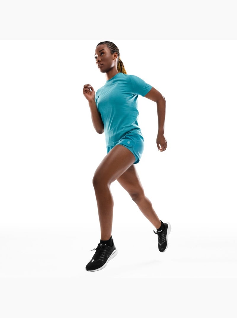 Short fitness double couche femme fitness femme gili Bleu - Kiabi