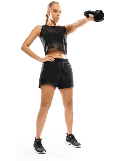 Short fitness double couche femme fitness femme purpose - Kiabi