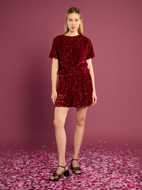 Short fluide de fêtes à sequins - Kiabi