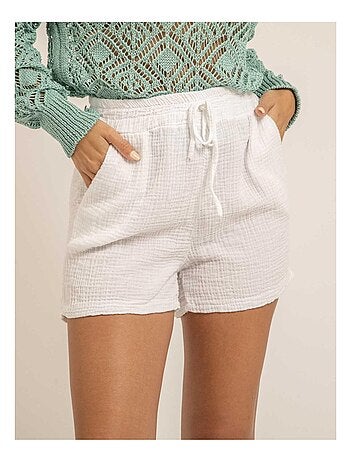 Short fluide en gaze de coton xelia
