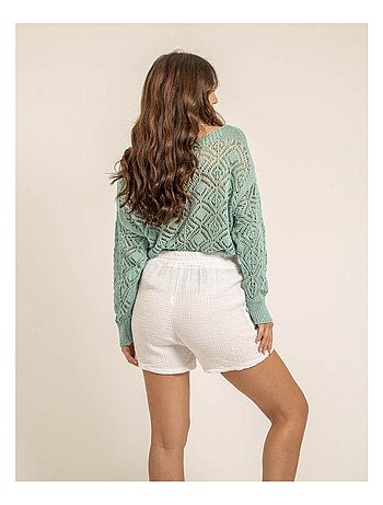 Short fluide en gaze de coton xelia