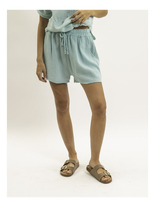 Short fluide en gaze de coton xelia - Kiabi