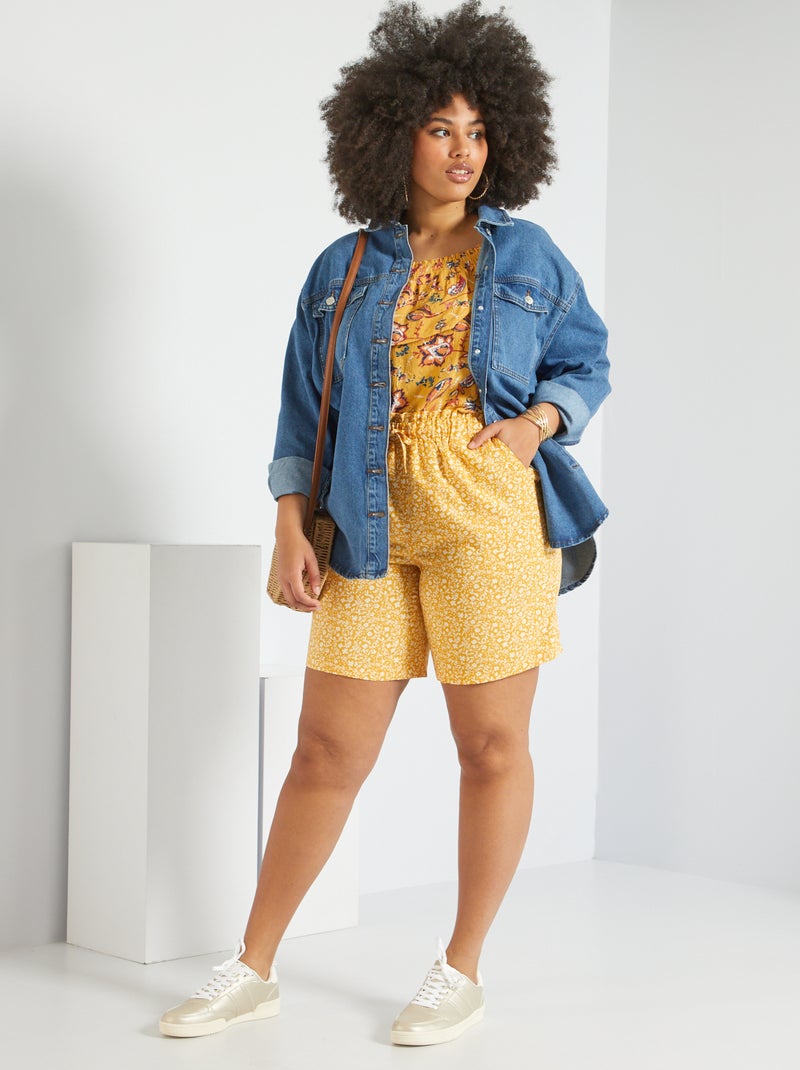 Short fluide Jaune - Kiabi