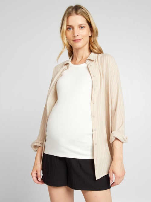 Short grossesse en gaze de coton - Only Maternity - Kiabi