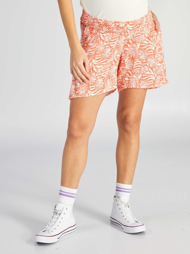 Short grossesse fluide Orange - Kiabi