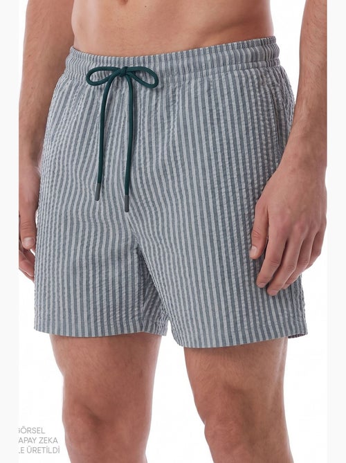 Short homme à rayures tissue penti - Kiabi Short homme à rayures tissue penti - Kiabi