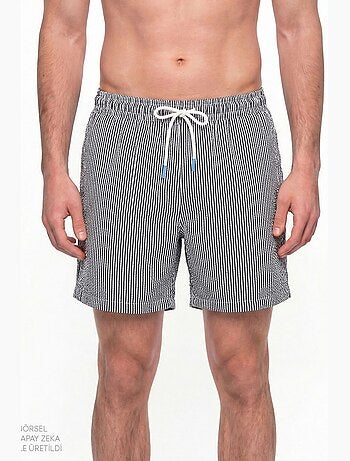 Short homme à rayures tissue penti