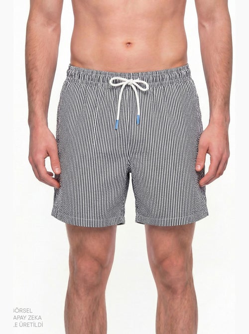 Short homme à rayures tissue penti - Kiabi Short homme à rayures tissue penti - Kiabi