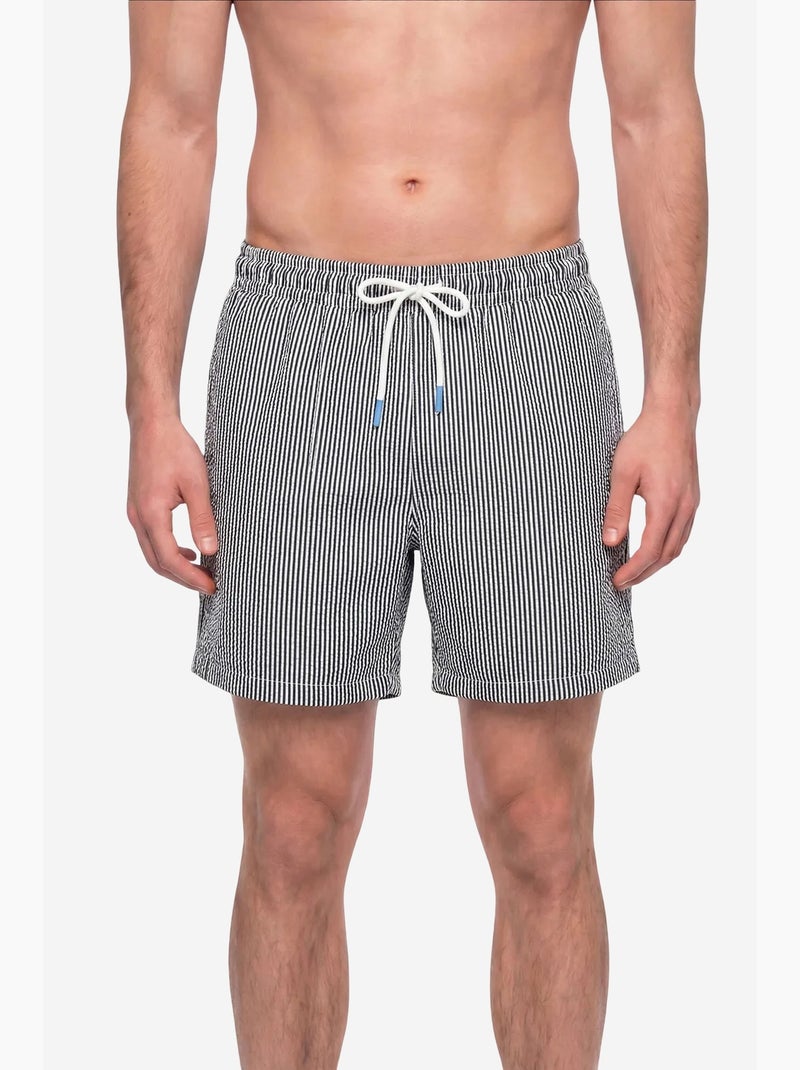 Short homme à rayures tissue penti Noir Blanc - Kiabi