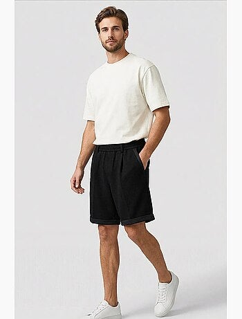 Short homme à taille mi-haute et jambes larges tommy