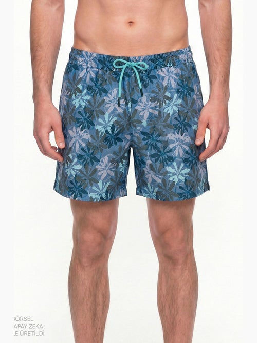 Short homme calm à motif fleurs et mer penti - Kiabi Short homme calm à motif fleurs et mer penti - Kiabi