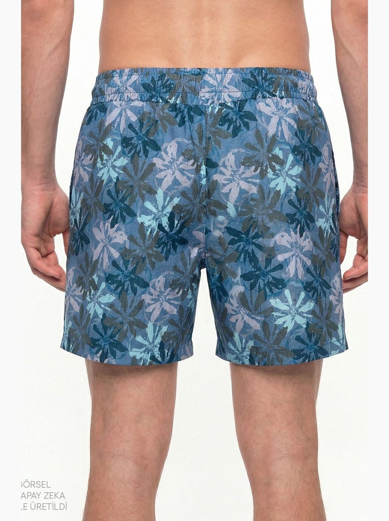 Short homme calm à motif fleurs et mer penti Bleu Blanc - Kiabi