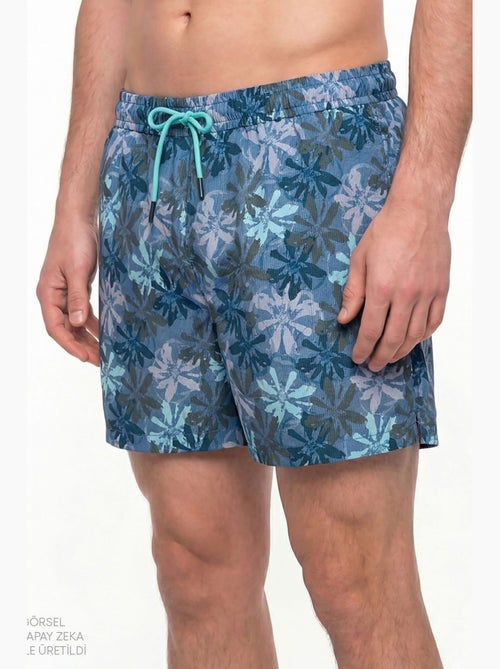 Short homme calm à motif fleurs et mer penti - Kiabi Short homme calm à motif fleurs et mer penti - Kiabi