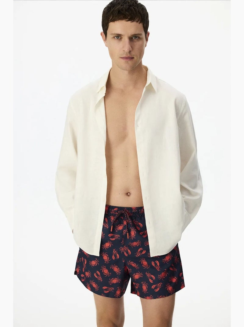 Short homme deep octopus penti Bleu Rouge - Kiabi