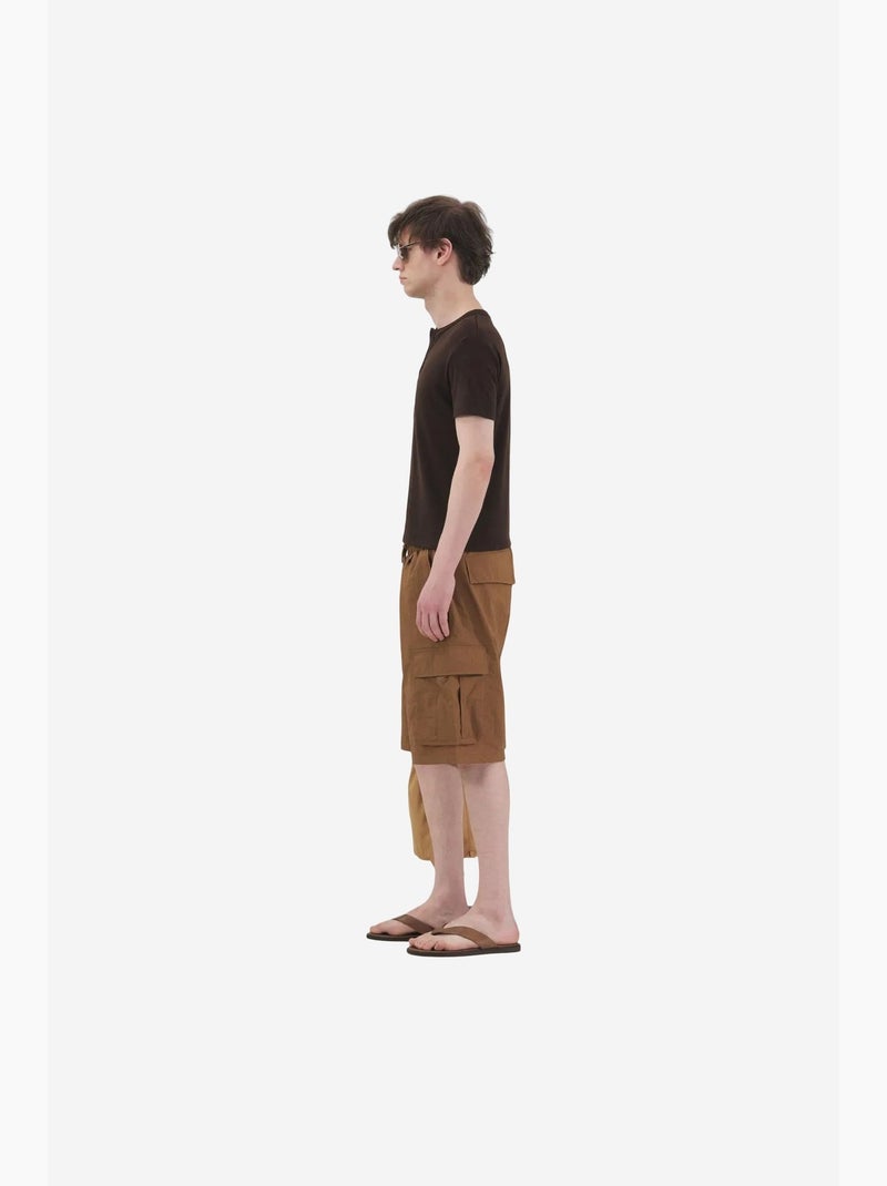 Short homme en coton et polyamide giesto Camel - Kiabi