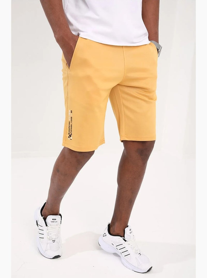 Short homme en jersey à taille coulissée tommy Ambre - Kiabi