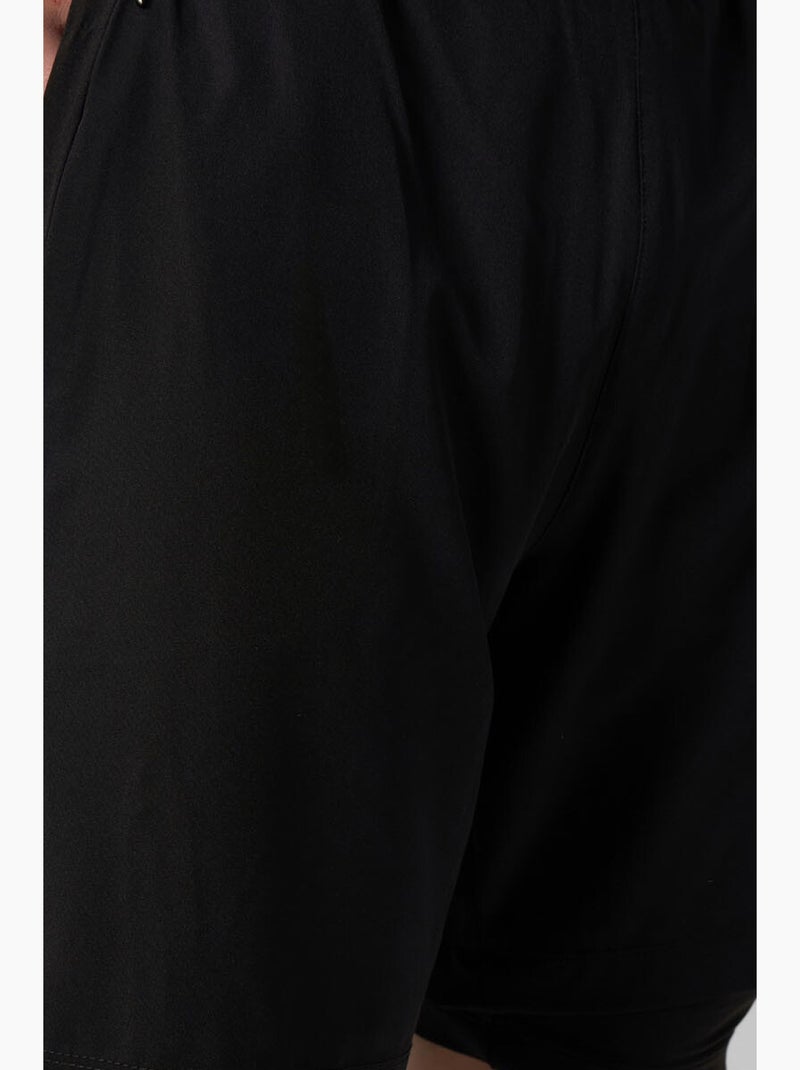 Short homme en jersey coupe droite tommy Noir - Kiabi