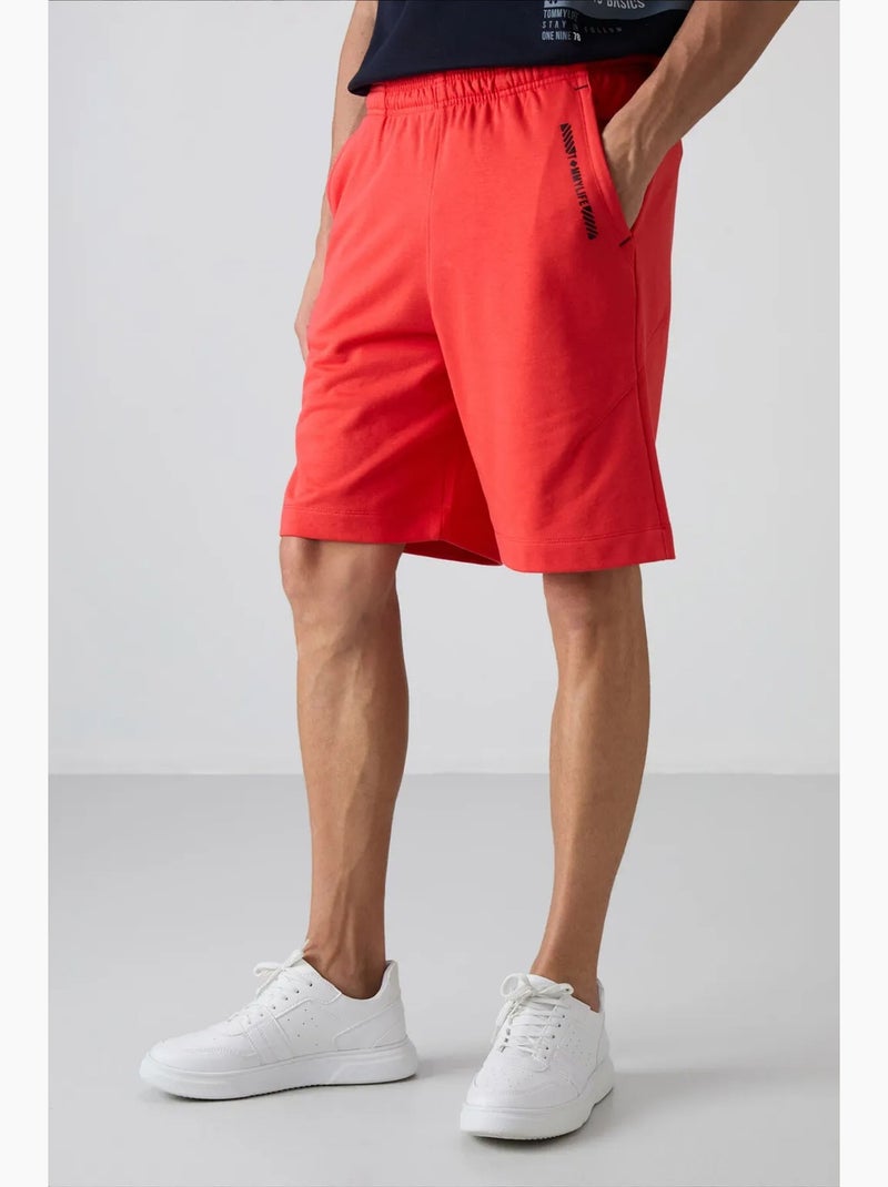 Short homme en mélange coton tommy Orange - Kiabi