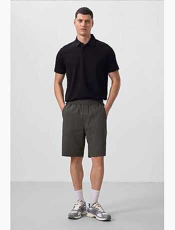 Short homme en mélange de coton tommy