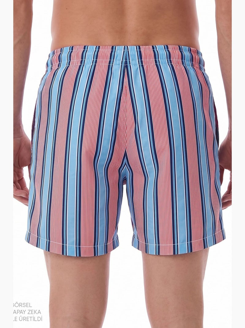 Short homme rayé deep sea penti Bleu Rose Blanc - Kiabi