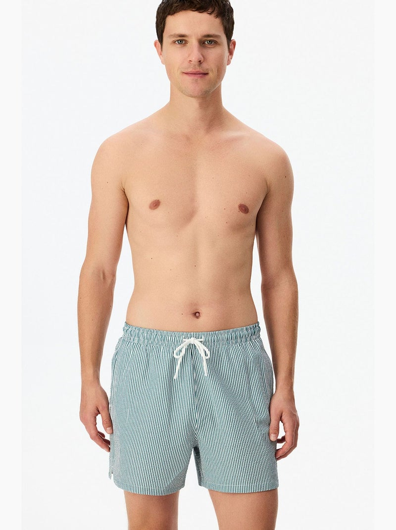 Short homme retro tissue penti Bleu pastel - Kiabi