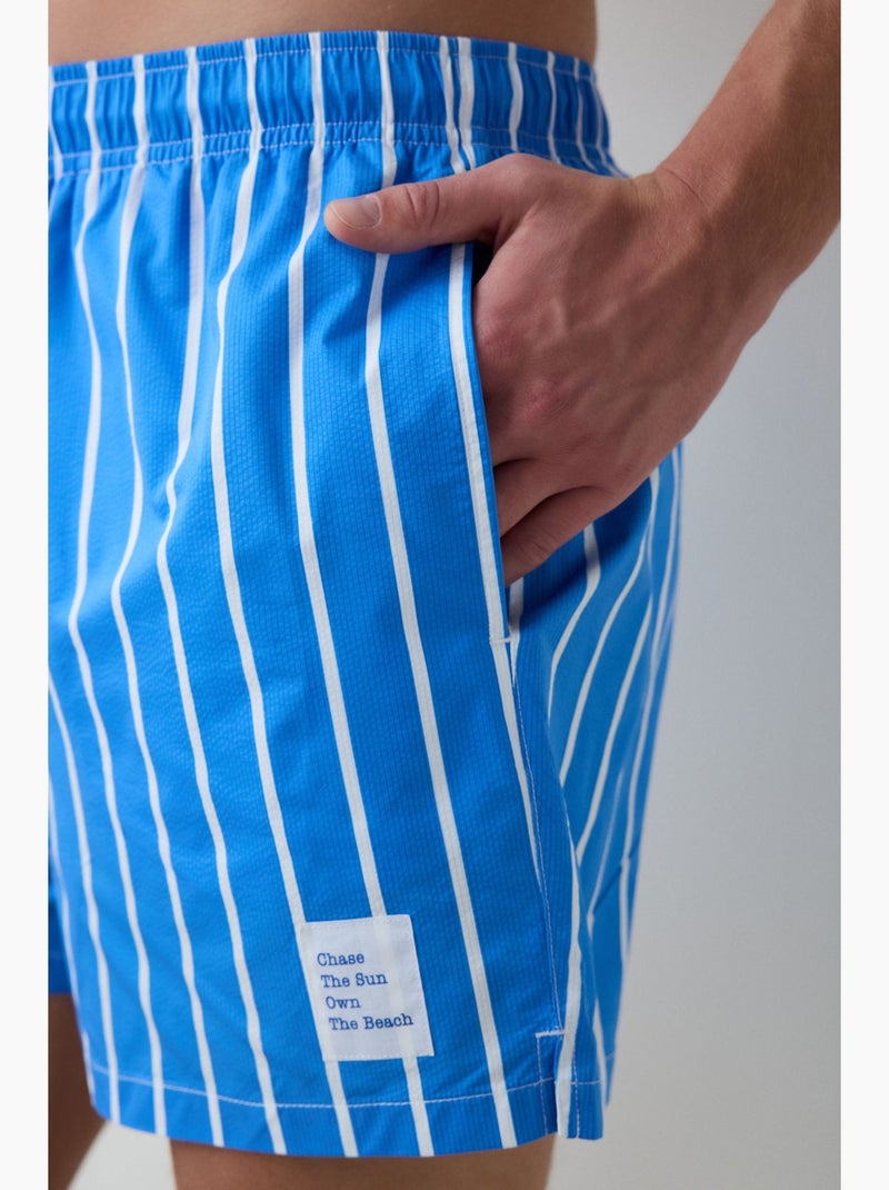 Short homme thick stripe penti Bleu électrique - Kiabi